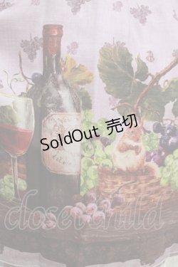 画像4: ALICE and the PIRATES / 秘密の冒険と幸せのワイナリー柄ワンピース Free パープル H-25-12-04-008-PA-OP-NS-ZH