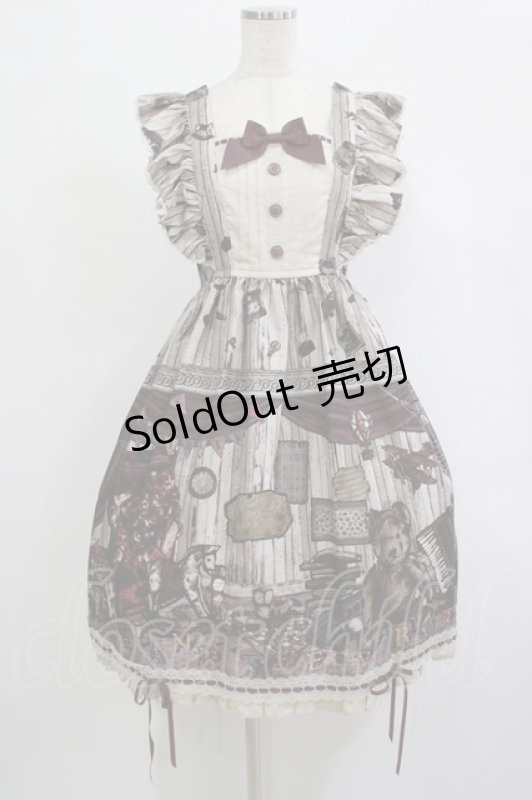 画像1: ALICE and the PIRATES / Quiet toys room〜あの子と遊んだあの日々を〜柄ジャンパースカートII Free ボルドー H-25-12-04-009-PA-OP-NS-ZH (1)