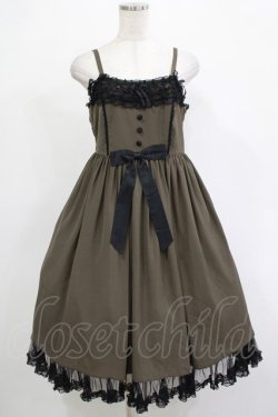 画像1: Angelic Pretty / Airy Frillジャンパースカート Free カーキ H-25-12-04-010-AP-OP-NS-ZH