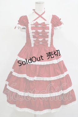 画像1: BABY,THE STARS SHINE BRIGHT / リボンミルキーシュガージャンパースカート Free エンジ H-25-12-04-002-BA-OP-NS-ZH