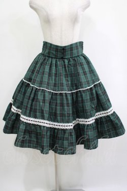 画像1: Eri Aino's collaboration / シャーロットの水曜日 フリルフレアスカート M グリーン H-25-12-04-013-PU-TO-NS-ZH