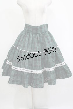 画像1: Eri Aino's collaboration / シャーロットの水曜日 フリルフレアスカート M グリーン H-25-12-04-013-PU-TO-NS-ZH