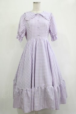 画像1: m petit by misako / TT*AMギンガムチェック L ラベンダー H-25-12-04-015-LO-OP-NS-ZH