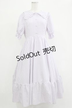 画像1: m petit by misako / TT*AMギンガムチェック L ラベンダー H-25-12-04-015-LO-OP-NS-ZH