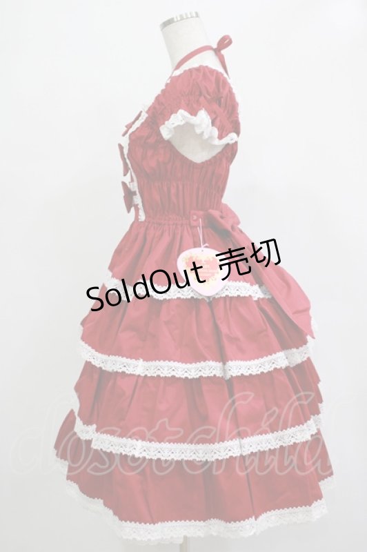 画像2: BABY,THE STARS SHINE BRIGHT / リボンミルキーシュガージャンパースカート Free エンジ H-25-12-04-002-BA-OP-NS-ZH (2)