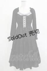 axes femme POETIQUE / オフショルティアード長袖ワンピース M ブラック H-25-12-04-016-AX-OP-NS-ZH