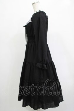 画像2: axes femme POETIQUE / オフショルティアード長袖ワンピース M ブラック H-25-12-04-016-AX-OP-NS-ZH