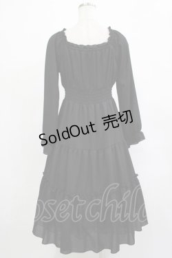 画像3: axes femme POETIQUE / オフショルティアード長袖ワンピース M ブラック H-25-12-04-016-AX-OP-NS-ZH