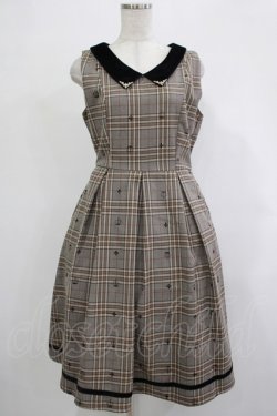 画像1: axes femme POETIQUE / クラウンフロッキージャンスカ M ベージュ H-25-12-04-022-AX-OP-NS-ZH