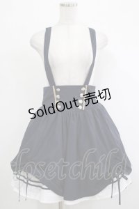Blue rouge / サスペンダースカート Free ネイビー H-25-12-04-024-CA-SK-NS-ZH