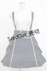 Blue rouge / サスペンダーフリルスカート Free ネイビー H-25-12-04-025-CA-SK-NS-ZH
