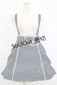 Blue rouge / サスペンダーフリルスカート Free ネイビー H-25-12-04-025-CA-SK-NS-ZH