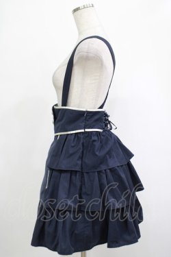 画像2: Blue rouge / サスペンダーフリルスカート Free ネイビー H-25-12-04-025-CA-SK-NS-ZH