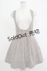 LIZ LISA / ストライプジャンパースカート Free ブラウン H-25-12-05-022-LO-OP-NS-ZH