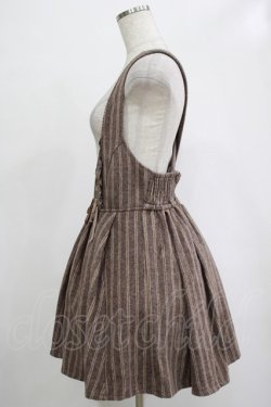 画像2: LIZ LISA / ストライプジャンパースカート Free ブラウン H-25-12-05-022-LO-OP-NS-ZH