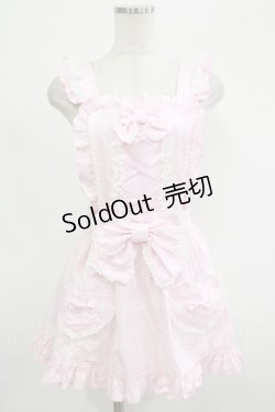 画像1: Angelic Pretty / レースアップSweetsエプロン Free ピンク H-25-12-05-024-AP-OP-NS-ZH