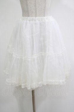 画像1: axes femme kawaii / オーガンジーパニエ M ホワイト H-25-12-05-027-AX-SK-NS-ZH