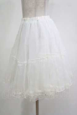 画像2: axes femme kawaii / オーガンジーパニエ M ホワイト H-25-12-05-027-AX-SK-NS-ZH