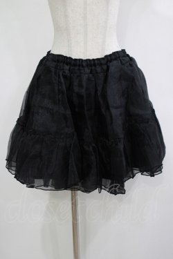 画像1: metamorphose / オーガンジーソフトパニエ Free ブラック H-25-12-05-028-ME-SK-NS-ZH