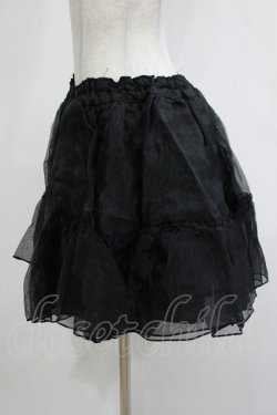 画像2: metamorphose / オーガンジーソフトパニエ Free ブラック H-25-12-05-028-ME-SK-NS-ZH