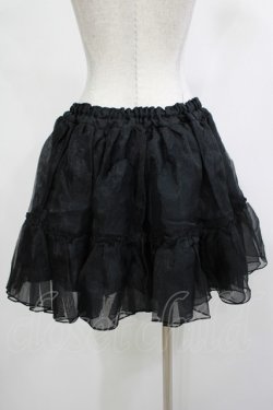 画像3: metamorphose / オーガンジーソフトパニエ Free ブラック H-25-12-05-028-ME-SK-NS-ZH