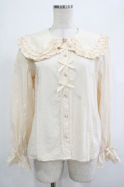 画像1: axes femme kawaii / 丸襟コットンブラウス M 生成り H-25-12-05-031-AX-BL-NS-ZH