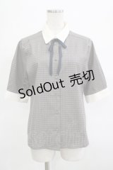 Fi.n.t / タイ付きチェッククレリック5分袖シャツ Free GRAY×NV H-25-12-05-032-CA-BL-NS-ZH