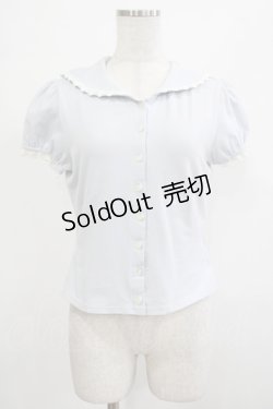 画像1: Innocent World / ローズレースセーラーカットソー Free サックス H-25-12-05-034-IW-TO-NS-ZH