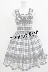 BABY,THE STARS SHINE BRIGHT / タータンチェックリボンシャーリングプリンセスジャンパースカート Free ブラック H-25-12-05-004-BA-SK-NS-ZH