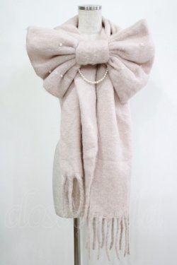 画像1: Lovely Tency / 眞白ありすコラボ/リボンパールマフラー  ピンク H-25-12-05-037-GO-ZA-NS-ZH