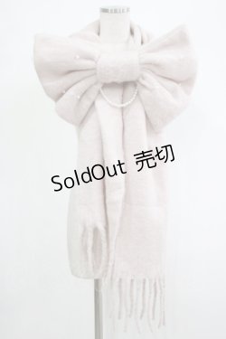 画像1: Lovely Tency / 眞白ありすコラボ/リボンパールマフラー  ピンク H-25-12-05-037-GO-ZA-NS-ZH