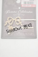 Kurumi Collaboration / CLK*リボンヘアピン  ゴールド H-25-12-05-039-GO-AC-NS-ZH