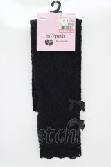 m petit by misako / AMレースロングアームカバー  ブラック H-25-12-05-043-LO-ZA-NS-ZH