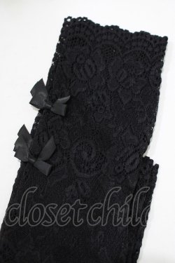 画像2: m petit by misako / AMレースロングアームカバー  ブラック H-25-12-05-043-LO-ZA-NS-ZH