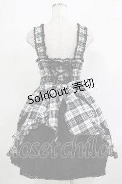 画像3: BABY,THE STARS SHINE BRIGHT / タータンチェックリボンシャーリングプリンセスジャンパースカート Free ブラック H-25-12-05-004-BA-SK-NS-ZH