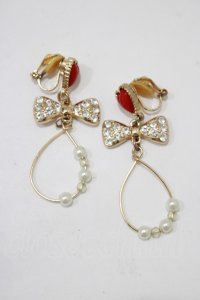 m petit by misako / AMハートリボンイヤリング  ゴールド H-25-12-05-049-LO-AC-NS-ZH