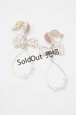 画像1: m petit by misako / AMハートリボンイヤリング  ゴールド H-25-12-05-049-LO-AC-NS-ZH