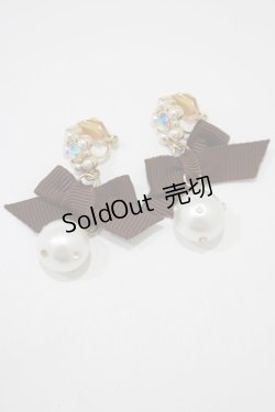 画像1: m petit by misako / AMPLサガリイヤリング  ブラウン H-25-12-05-050-LO-AC-NS-ZH