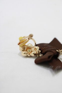 画像2: m petit by misako / AMPLサガリイヤリング  ブラウン H-25-12-05-050-LO-AC-NS-ZH