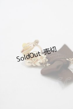 画像2: m petit by misako / AMPLサガリイヤリング  ブラウン H-25-12-05-050-LO-AC-NS-ZH