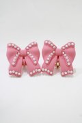m petit by misako / AMPLリボンモチーフイヤリング  ピンク H-25-12-05-051-LO-AC-NS-ZH
