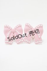 m petit by misako / AMPLリボンモチーフイヤリング  ピンク H-25-12-05-051-LO-AC-NS-ZH