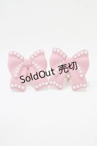 m petit by misako / AMPLリボンモチーフイヤリング  ピンク H-25-12-05-051-LO-AC-NS-ZH