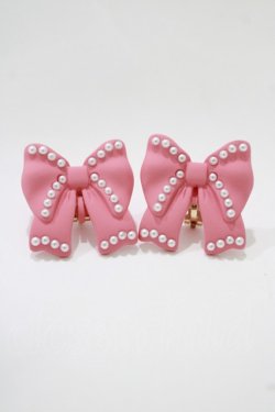 画像1: m petit by misako / AMPLリボンモチーフイヤリング  ピンク H-25-12-05-051-LO-AC-NS-ZH