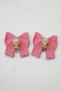 画像2: m petit by misako / AMPLリボンモチーフイヤリング  ピンク H-25-12-05-051-LO-AC-NS-ZH