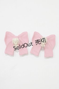 画像2: m petit by misako / AMPLリボンモチーフイヤリング  ピンク H-25-12-05-051-LO-AC-NS-ZH