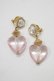画像1: m petit by misako / AMハートイヤリング  ピンク H-25-12-05-052-LO-AC-NS-ZH (1)
