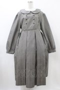 FLC / MINA*タータンチェックワンピース 3L グレー H-25-12-05-1032-0-OP-NS-ZH