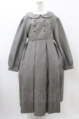 FLC / MINA*タータンチェックワンピース 3L グレー H-25-12-05-1032-0-OP-NS-ZH