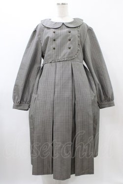 画像1: FLC / MINA*タータンチェックワンピース 3L グレー H-25-12-05-1032-0-OP-NS-ZH